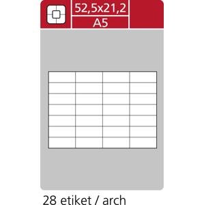 SK Label Univerzální etikety S&K Label - bílé, A5, 52,5 x 21,2 mm, 5200 ks