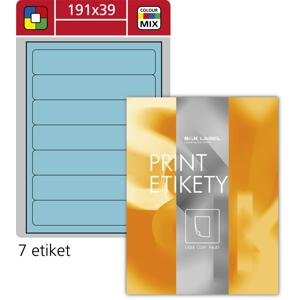 SK Label Univerzální etikety S&K Label - pastelově modré, 191 x 39 mm, 700 ks