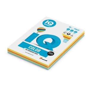 Barevný papír IQ Color A4 - mix 5 intenzivních barev, 80 g/m2, 250 listů