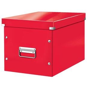 Krabice Click & Store Leitz WOW - čtvercová, červená