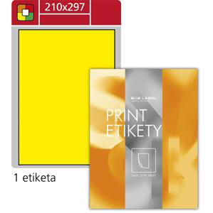 SK Label Etikety - 210 x 297 mm, fluorescentní žluté