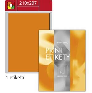 SK Label Etikety - 210 x 297 mm, fluorescentní oranžové