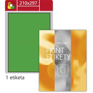 SK Label Etikety - 210 x 297 mm, fluorescentní zelené