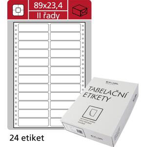 Samolepicí tabelační etikety SK Label - dvouřadé, 89,0 x 23,4 mm, 12 000 ks