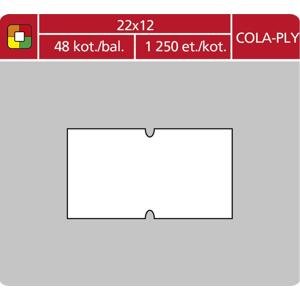 SK Label Cenové etikety COLAPLY - 22x12, 1250 ks, bílé