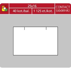SK Label Cenové etikety CONTACT - 25x16, 1125 ks, bílé