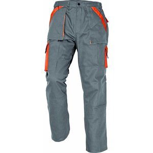 Cerva Montérkové kalhoty MAX - šedá/oranžová, vel. 58