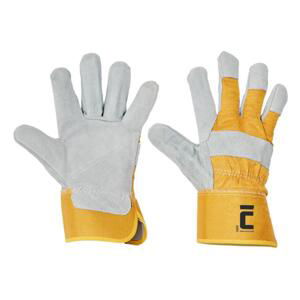 Cerva Kombinované rukavice EIDER -žlutá, vel.10