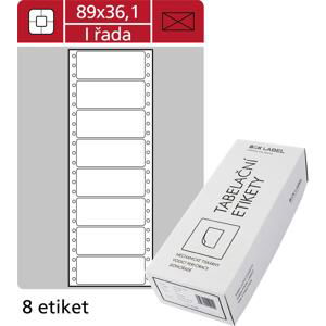 Samolepicí tabelační etikety SK Label - jednořadé, 89,0 x 36,1mm, 4 000 ks