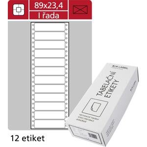 Samolepicí tabelační etikety SK Label - jednořadé, 89,0 x 23,4 mm, 6 000 ks