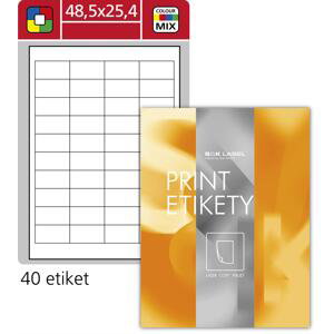 Samolepicí etikety SK Label - 48,5 x 25,4 mm, 4000 etiket