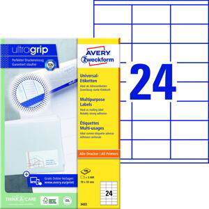 Avery Zweckform Samolepicí etikety Avery - 70,0 x 35,0 mm, 2400 etiket