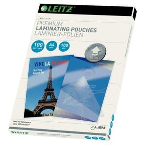 Laminovací kapsy Leitz - A4, 2x 100 mikronů, čiré, 100 ks