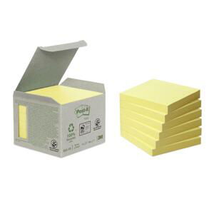 Bločky recyklované Post-it 76x76 mm, žluté