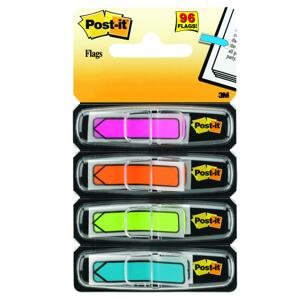 Post-it Záložky Post-it, šipky, mix 4 neonových barev