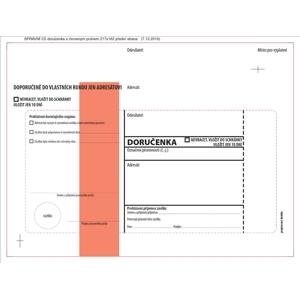 Krkonošské obálky Obálky C5 - Doručenka o správním řízení - červená, s krycí páskou, 100 ks