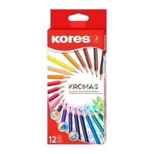 Kores Trojhranné pastelky KROMAS, 3 mm / 12 barev