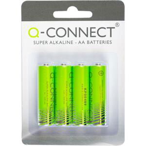 Alkalické tužkové baterie Q-Connect - AA, 1,5V, 4 ks