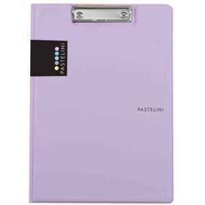Karton P+P Uzavíratelná psací podložka s klipem Pastelini - A4 , fialová