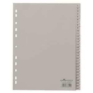 Plastový rozlišovač Durable - A4, šedý, 1-31