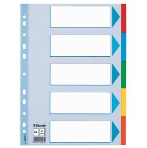 Papírový rozlišovač Esselte - A4, 5 barev