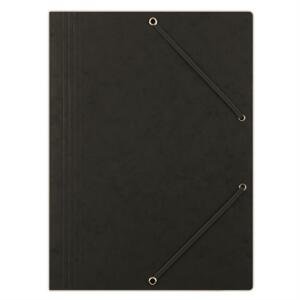 Prešpánové desky s chlopněmi a gumičkou Donau - A4, černé, 1 ks