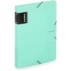 Karton P+P Box na spisy s gumičkou Pastelini - A4, zelený, 3 cm