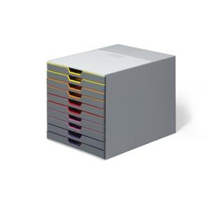 Durable Zásuvkový box VARICOLOR 10 - 10 barevných zásuvek, šedý