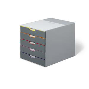 Durable Zásuvkový box VARICOLOR 5 - 5 barevných zásuvek, šedý