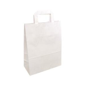 Dekos Papírové tašky - 22 x 10 x 28 cm, bílé, 250 ks