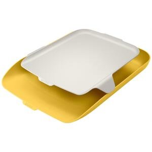 Zásuvka s organizérem Leitz Cosy - plastová, teplá žlutá
