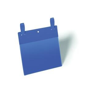 Durable Logistické závěsné kapsy s upínacími popruhy - A5, na šířku, modré, 50 ks