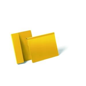 Durable Logistické závěsné kapsy s přehybem - A5, na šířku, žluté, 50 ks