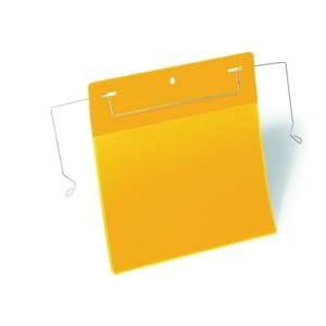 Durable Logistické závěsné kapsy s drátěným úchytem - A5, na šířku, žluté, 50 ks