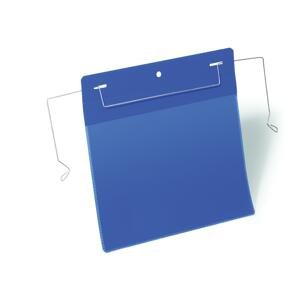 Durable Logistické závěsné kapsy s drátěným úchytem - A5, na šířku, modrá, 50 ks