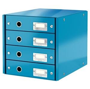Zásuvkový box Leitz Click&Store WOW WOW - 4 zásuvky, modrá