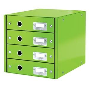 Zásuvkový box Leitz Click&Store WOW WOW - 4 zásuvky, zelená