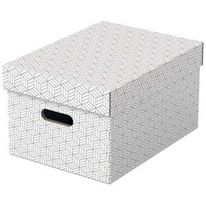 Úložné krabice Esselte Home - střední, bílé, 3 ks