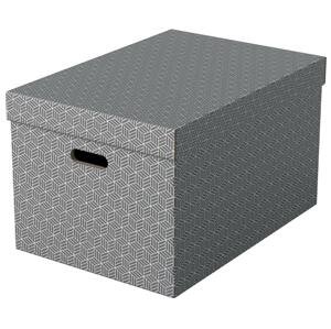 Úložné krabice Esselte Home - velké, šedé, 3 ks