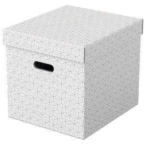 Úložné krabice Esselte Home - krychlové, bílé, 3 ks