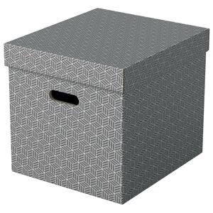 Úložné krabice Esselte Home - krychlové, šedé, 3 ks