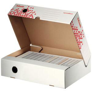 Archivační krabice Esselte Speedbox - bílá, horizontální, 8 x 35 x 25 cm