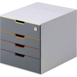 Durable Zásuvkový box VARICOLOR 4 - 4 barevných zásuvek, šedý