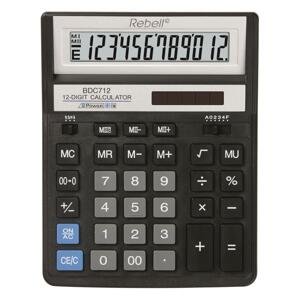 Stolní kalkulačka Rebell BDC712BK BX - 12-míst, nakloněný display, černá
