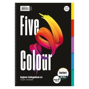 Ursus Blok COLLEGE 5COLOUR A4 - A4, 100 listů, BV spirálová, 5 barev x 20 listů