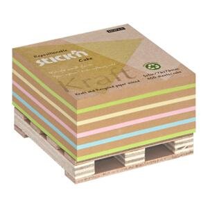 Stick’n by Hopax Samolepicí bloček na paletce Stick'n Kraft recyklovaný barevný -  76 x 76 mm, 400 lístků