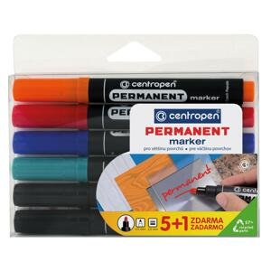 Permanentní popisovač Centropen 8566 - sada 6 barev