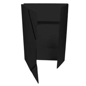 HIT Office Prešpánové desky se třemi chlopněmi a gumičkou - A4, černé, 20 ks