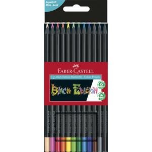 Pastelky Faber-Castell, Black Edition, sada 12 barev v papírové krabičce