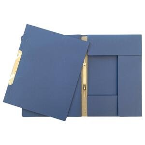 Závěsné papírové rychlovazače s klopami HIT Office - A4, modré, 50 ks